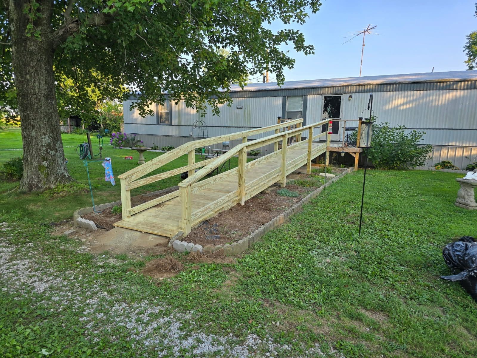 Gallery photos for Safe Access Wooden Ramp for Mobile Home: Image #1